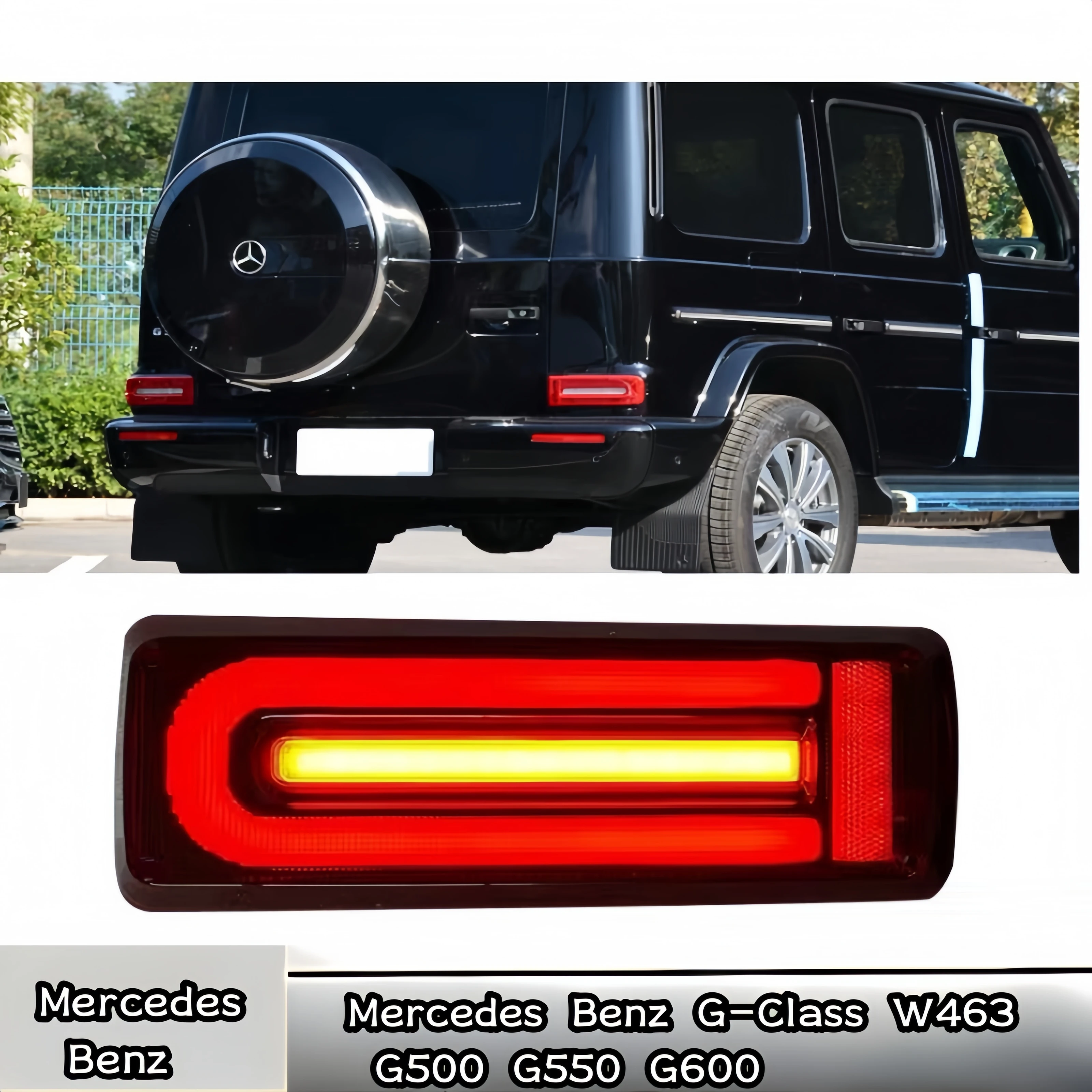 Modification de l'assemblage du feu arrière avec direction du feu de circulation, adapté pour Mercedes Benz W463G aqG55G350G500G63