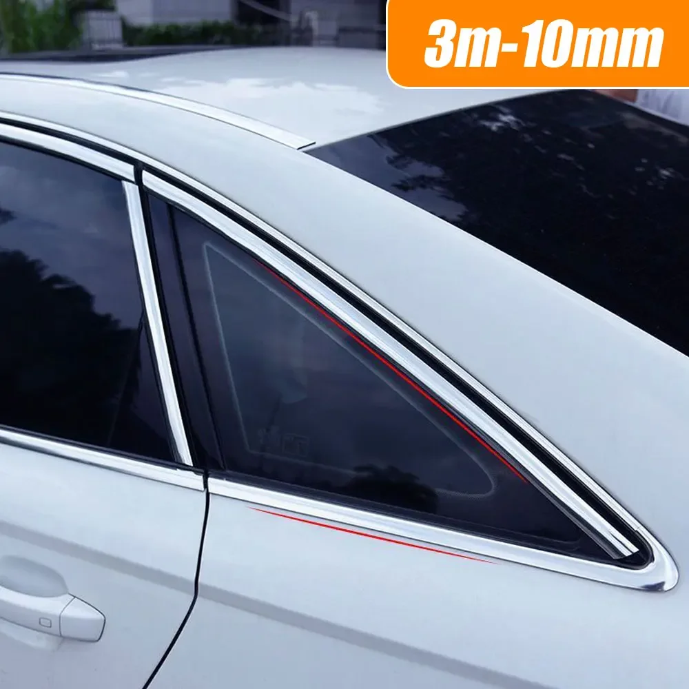 1pc Car Window Decoration Mouldings Stickers Car Bumper Protect Sticker Car Door Side Decorative Strip Auto Exterior Accessories