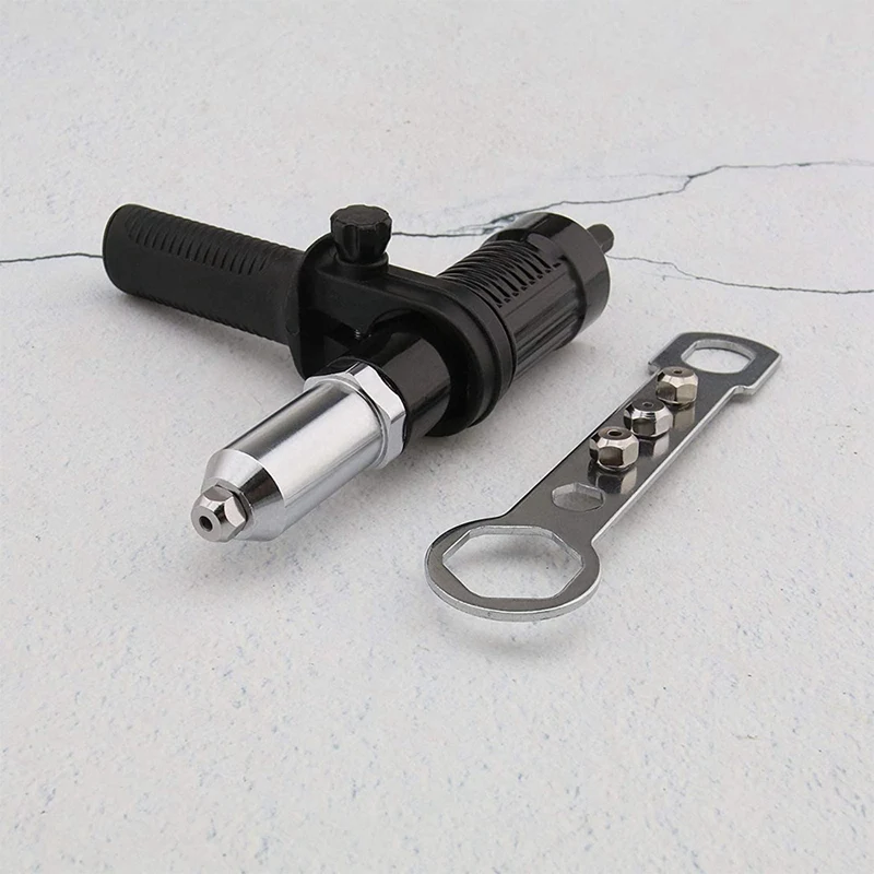 A50I Electric Rivet Conversion Connector Adapter Riveted Joint Riveter Insert Attachment With Non-Slip Handle Wrench Kit