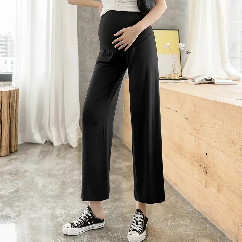 Spring Thin Fashionable Outwear Loose Casual Straight Trousers Maternity Clothes Pregnant Women\'s Pants