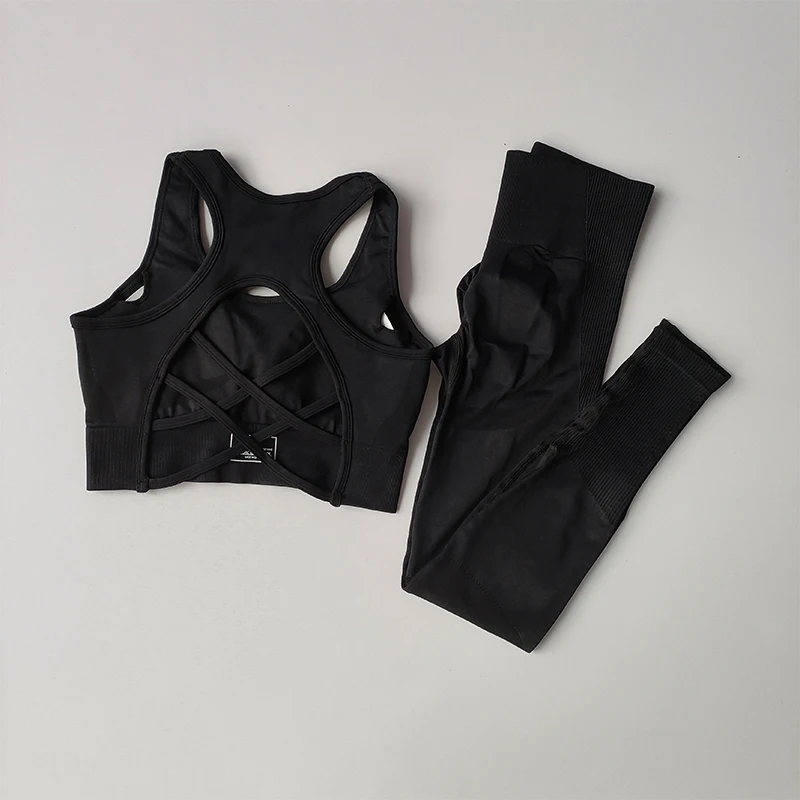 Nahtloses Top-Sport-BH-Set für Damen, professionelles Fitness-Tanktop-BH, stoßfester Lauf- und Yoga-Anzug, schöner Rücken-BH-Anzug – Detail 12