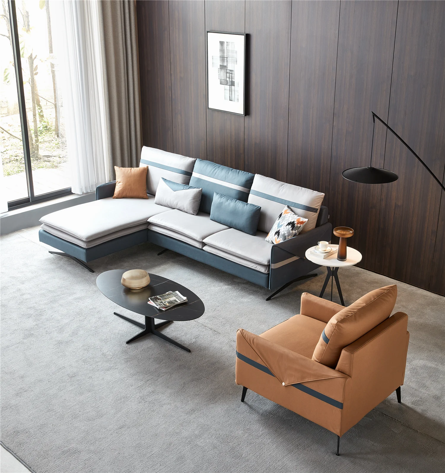 

for Modern European Style Modular Sectional Sofa Large Living Hotels Apartments Bedrooms Durable Fabric House Furniture Sofa