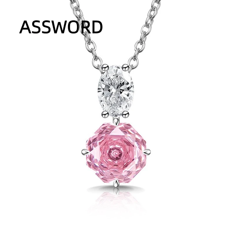 Halskette mit doppeltem CZ-Anhänger aus 925er-Sterlingsilber, achteckiger Kristall im Rosenschliff für Damen, zierliche Schlüsselbeinkette, Geburtstagsgeschenk – Detail 6