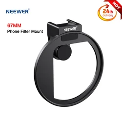 NEEWER LA006 UV ND CPL Filter Adapter Mount Phone Clip 67mm Phone Filter Ring for iPhone 15 14 13 Pro Max Samsung S23 S22 Ultra