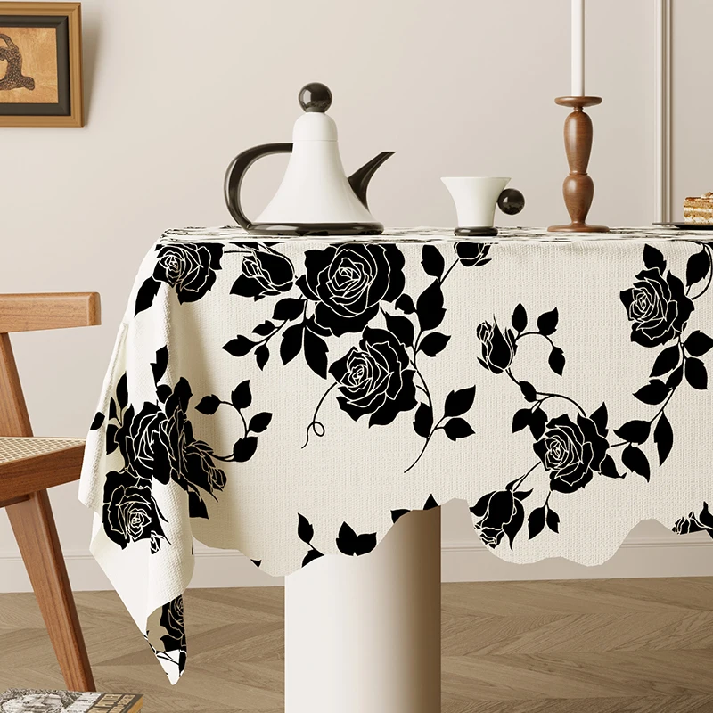 The new tablecloth,waterproof,oil-proof,anti-scald,tablemat,light luxury,high-endAmerican-style special-shaped coffee tablecloth