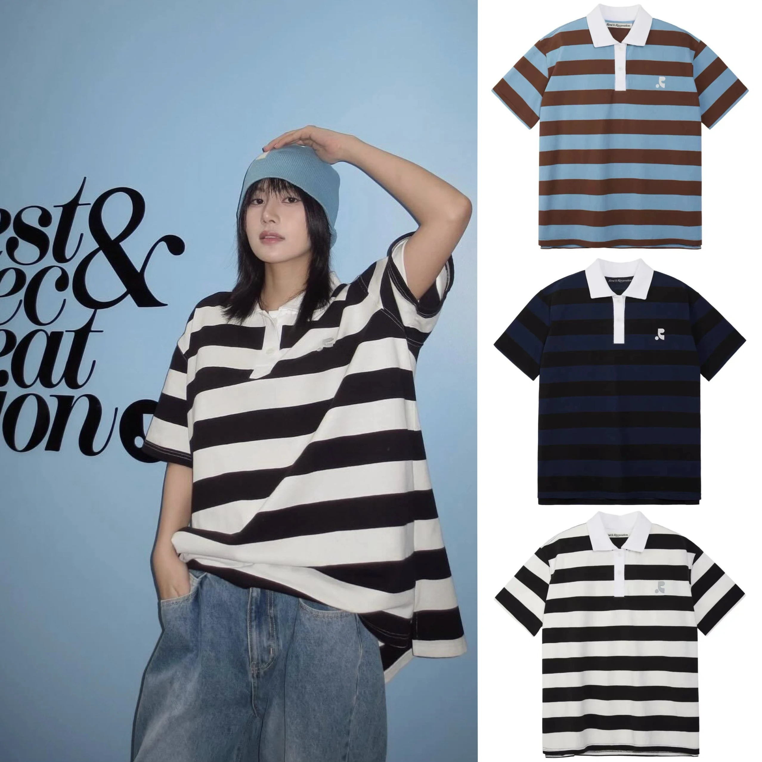 

Свободная футболка в полоску зебры ort Sve с отложным воротником ex Весна Лето Хлопок Повседневная одежда Повседневная базовая одежда