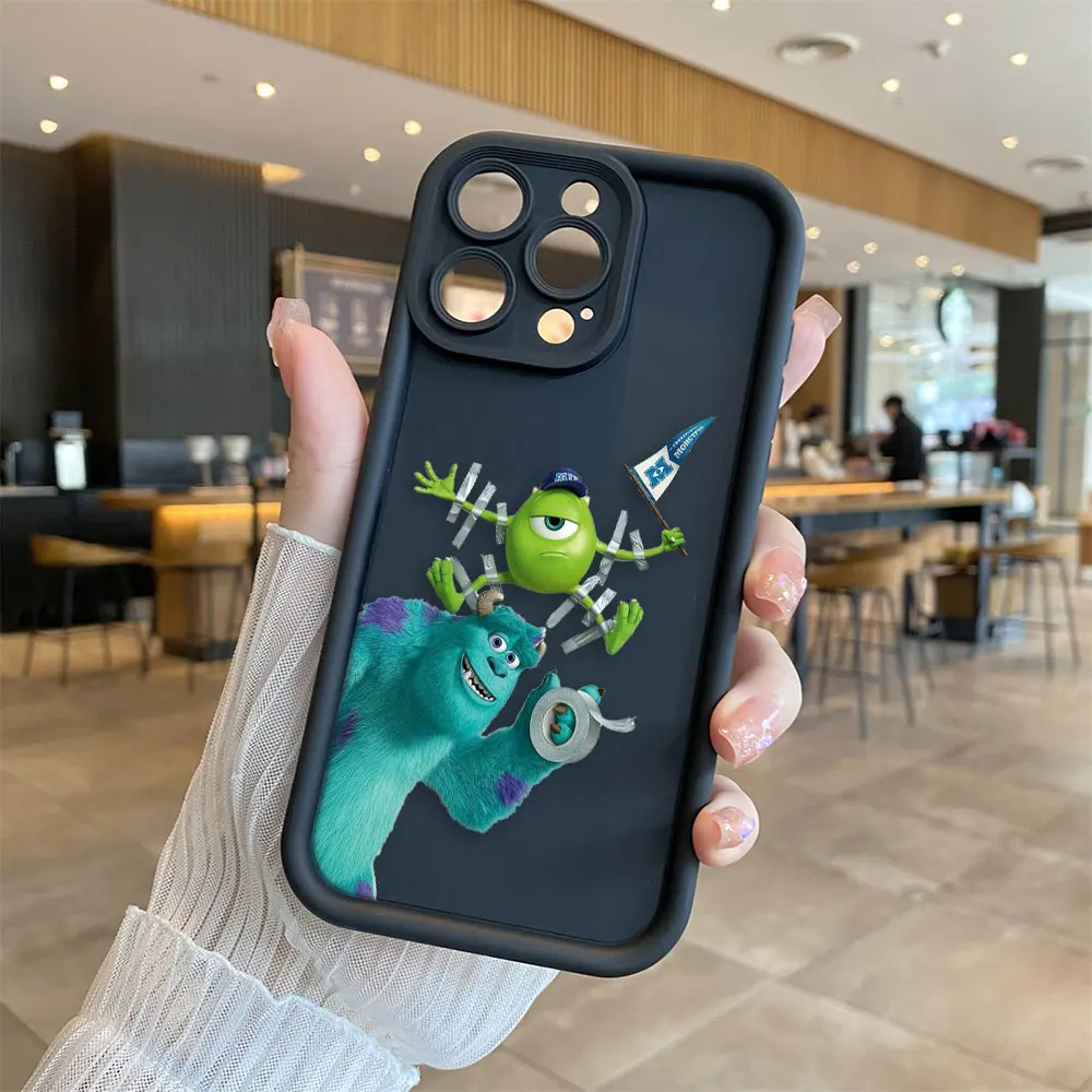 Luxtury Phone Case For iPhone 15 14 12 13 11 Pro 8 7 SE Plus X XR XS Max Soft Silicone Funda Case Shell D-Disney Monsters Inc