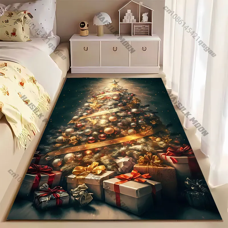 Christmas celebration gifts decorations tree carpet Yoga living room room decor children's crawling mat doormat area rug