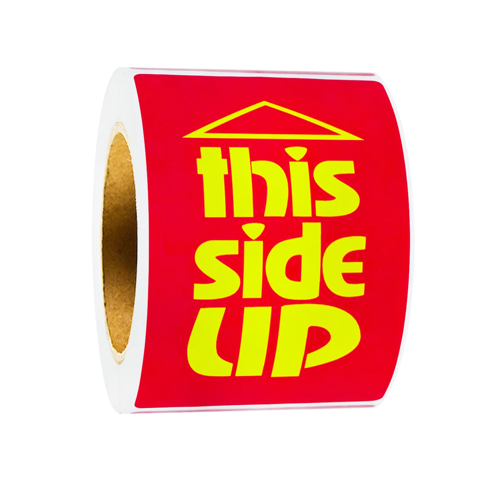 

300 Sheets Per Roll/1.8In*3In This Side Facing up Arrow Yellow Transport Warning Sticker Express Delivery Packaging Warning Label Transport Warning Label Sticker, Handle with Care Warning Label Sticker