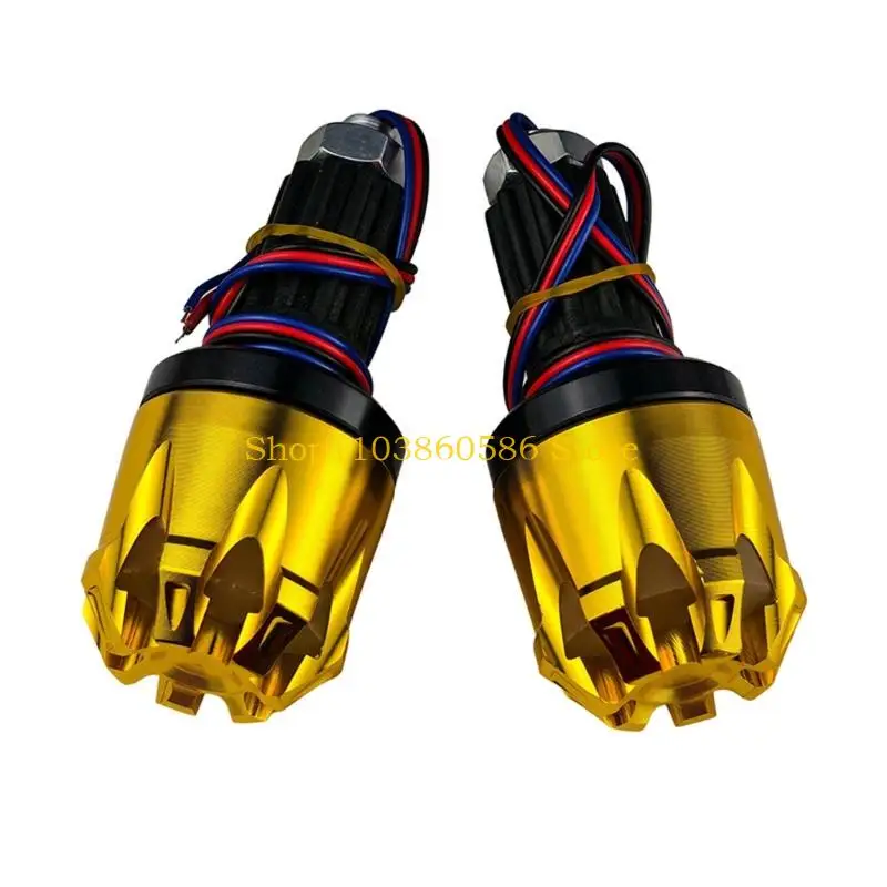242A Universal Bike Handlebar End Cap with Lights Multiple Modes Shockproof Weatherproof Motorcycle Scooter Upgrade Parts