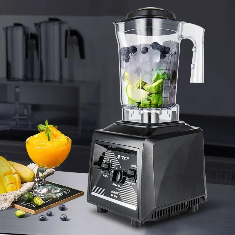 Silver Crest Blender 1800W 2L Large Capacity Commercial With Mixer Grinder Heavy Duty Machine Portable Ice Smoothie Blenders