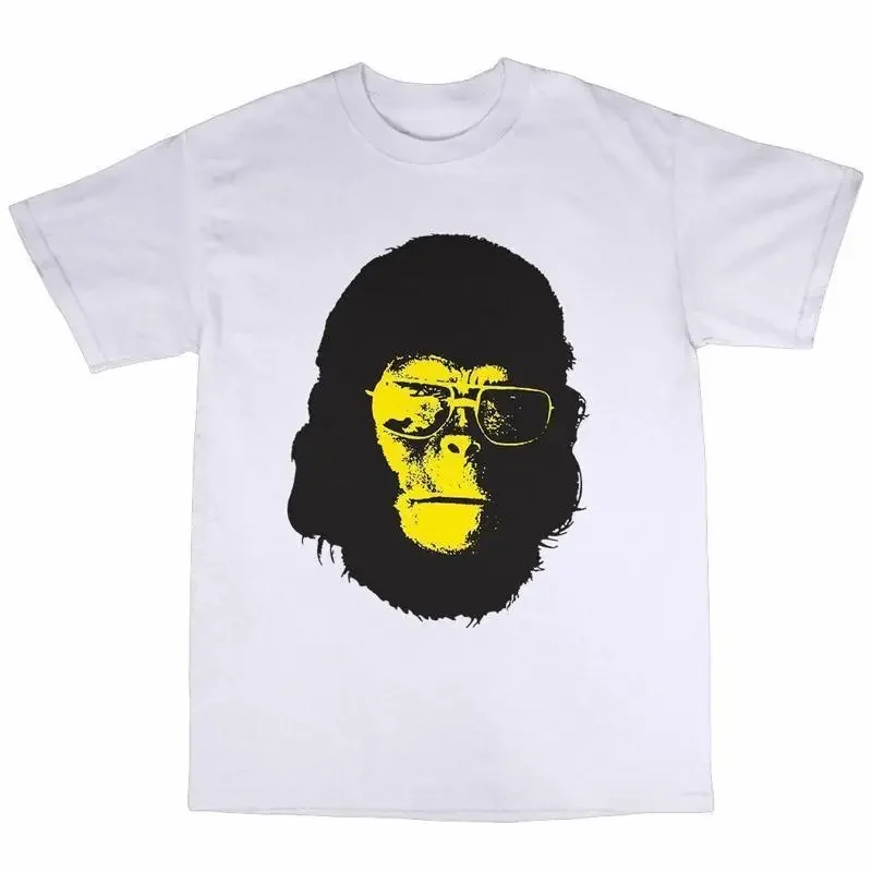 Monkey T-Shirt APE Planet Cool Fun Summer Style 100% retro gift white S- 3xl