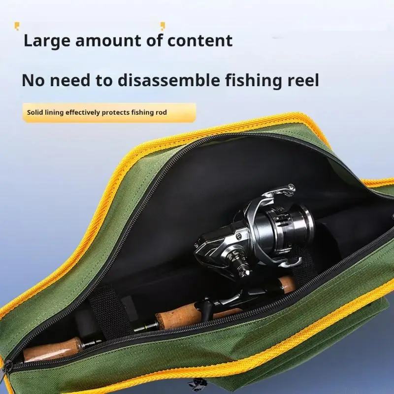 

U2JB Protective Oxford Cloth Fishing Rod Carriers Design For Storage Of Gear Short Length Fishing Rod Case