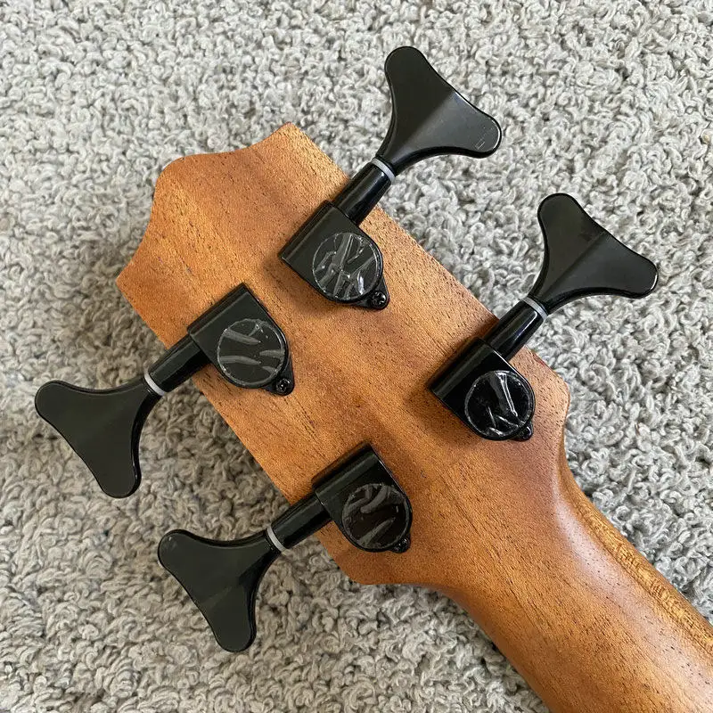 K489 Solid Body U-Bass Short Scale Bass Ukulele, Acoustic-Electric, Polyurethane Strings, Taiwan Craftsmanship, Clearance Stock - view 6