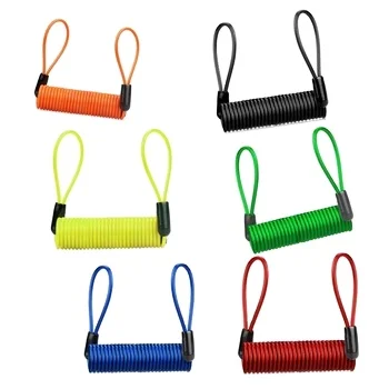 

20 шт. тросовых замков-пружин для велосипедов и самокатов, страховочный трос с напоминанием о блокировке, подходит для багажа и шлемов