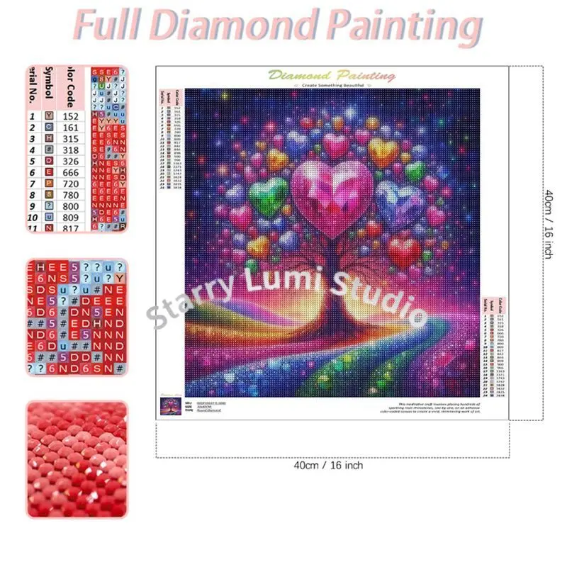 5d DIY Diamond Painting Colorful Tree  Full Square/Round Diamond Embroidery Landscape Mosaic Home Decoration Sale