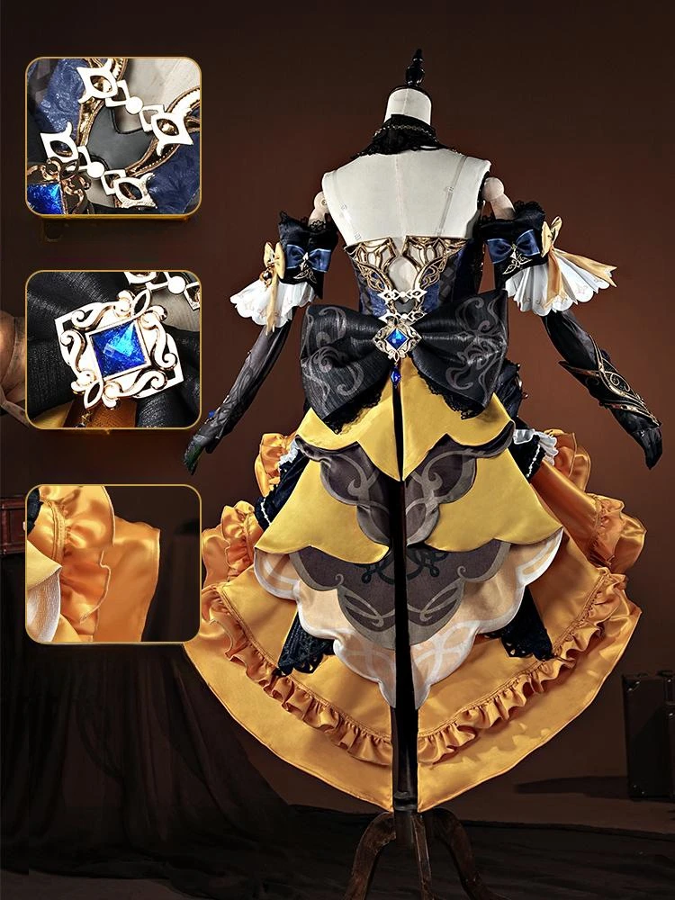 Navia Cosplay Game Genshin Impact Navia Cosplay Costume Woman Christmas Uniforms Clothes Sets Wig Shoes Genshin Impact Cosplay