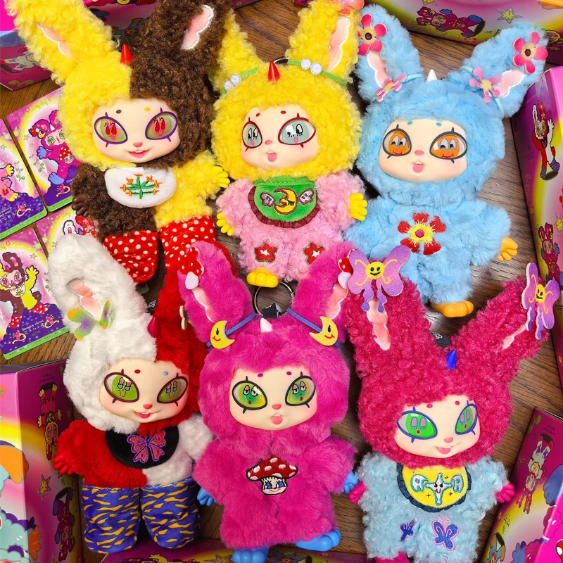 

YEAOHUA Xinye City Elf Series Vinyl Blind Box Cute Trendy Doll Mystery Colorful Bunny Pendant Toys Surprise Figure Decor Gifts