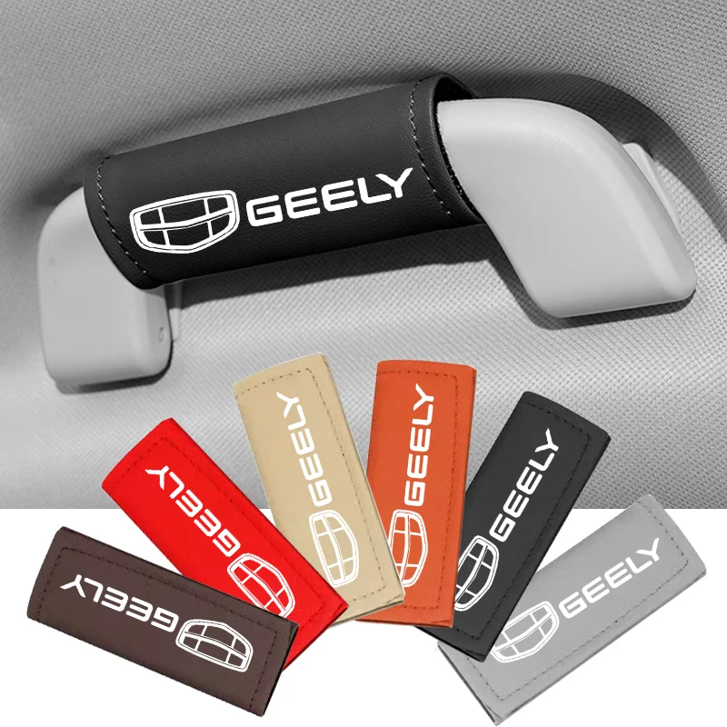 1pcs Car Door Handle Protective Cover Roof Handle Anti-slip Cover For Geely GX3 Coolray Geometry C Panda MK Tugella Accessories