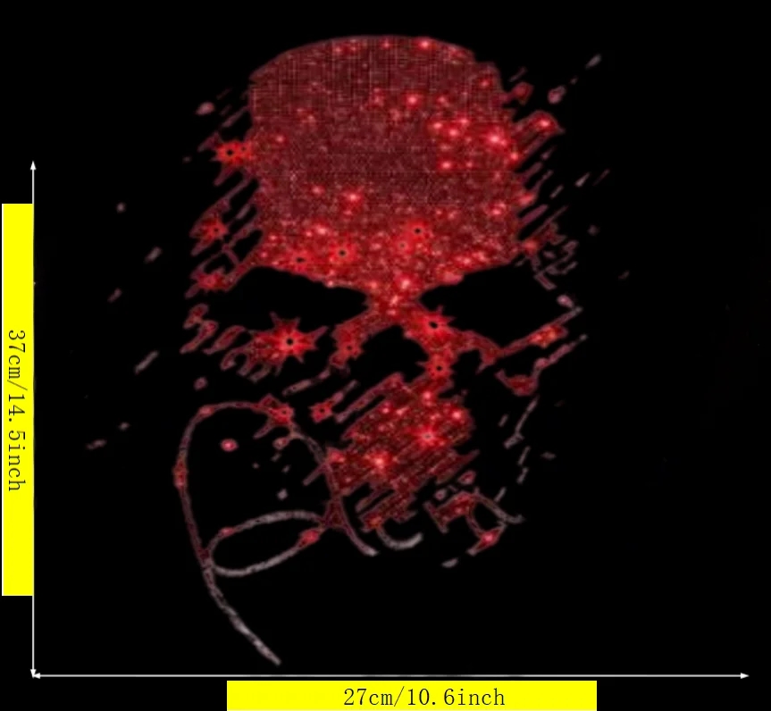 

High Quality New Skull Themed Rhinestone Iron On Patch DIY High End Clothing Accessories For Garment Decor