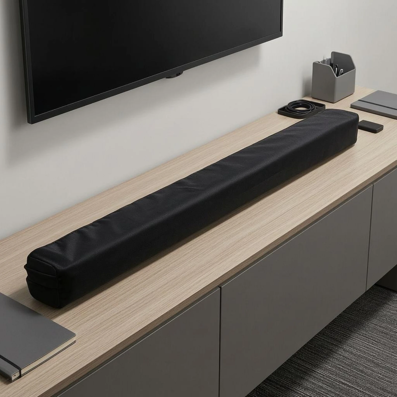 Oxford Cloth Soundbar Cover Safeguarding Drawstring Soundbar Sleeve for Indoor