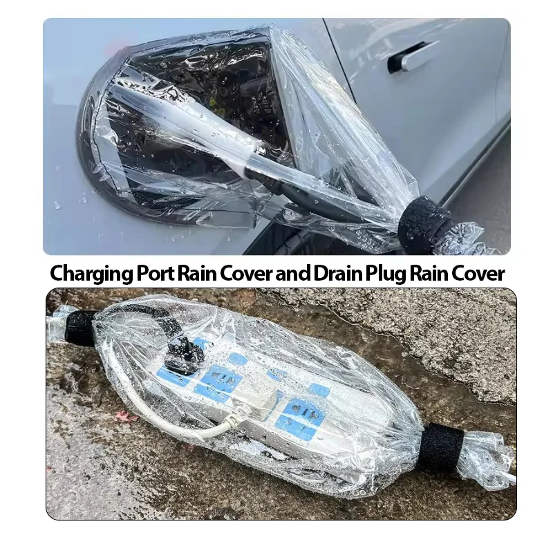 EV Charger Port Rainproof Protector Cover, Magnetic Electric Car Charger Plug Cover, Outdoor Waterproof Durable, Transparent