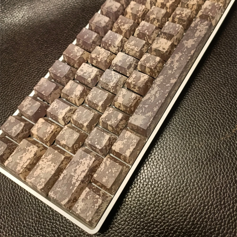 

Camouflage theme keycap PBT original height five-sided sublimation 134-key mechanical keyboard cross shaft universal