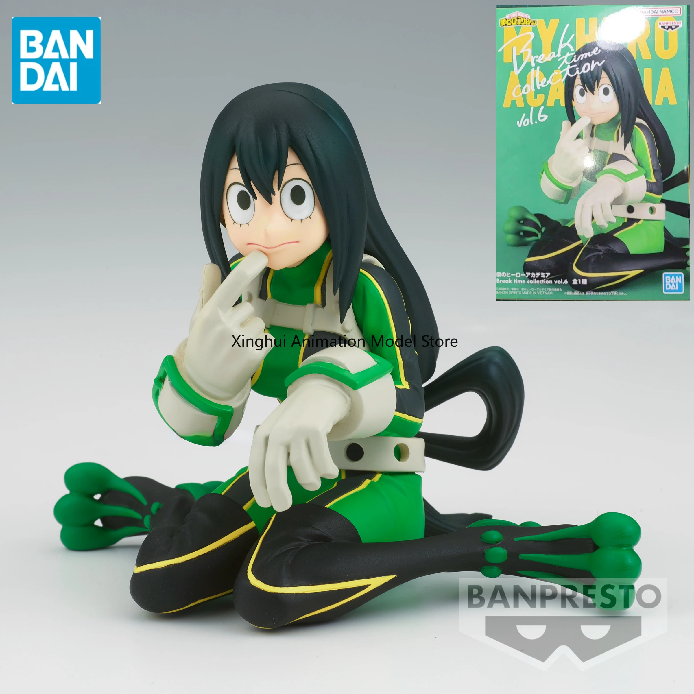 In Stock Bandai Anime My Hero Academia Asui Tsuyu FROPPY Breaking Time Vol.6 Model PVC Toy Action Figure Series