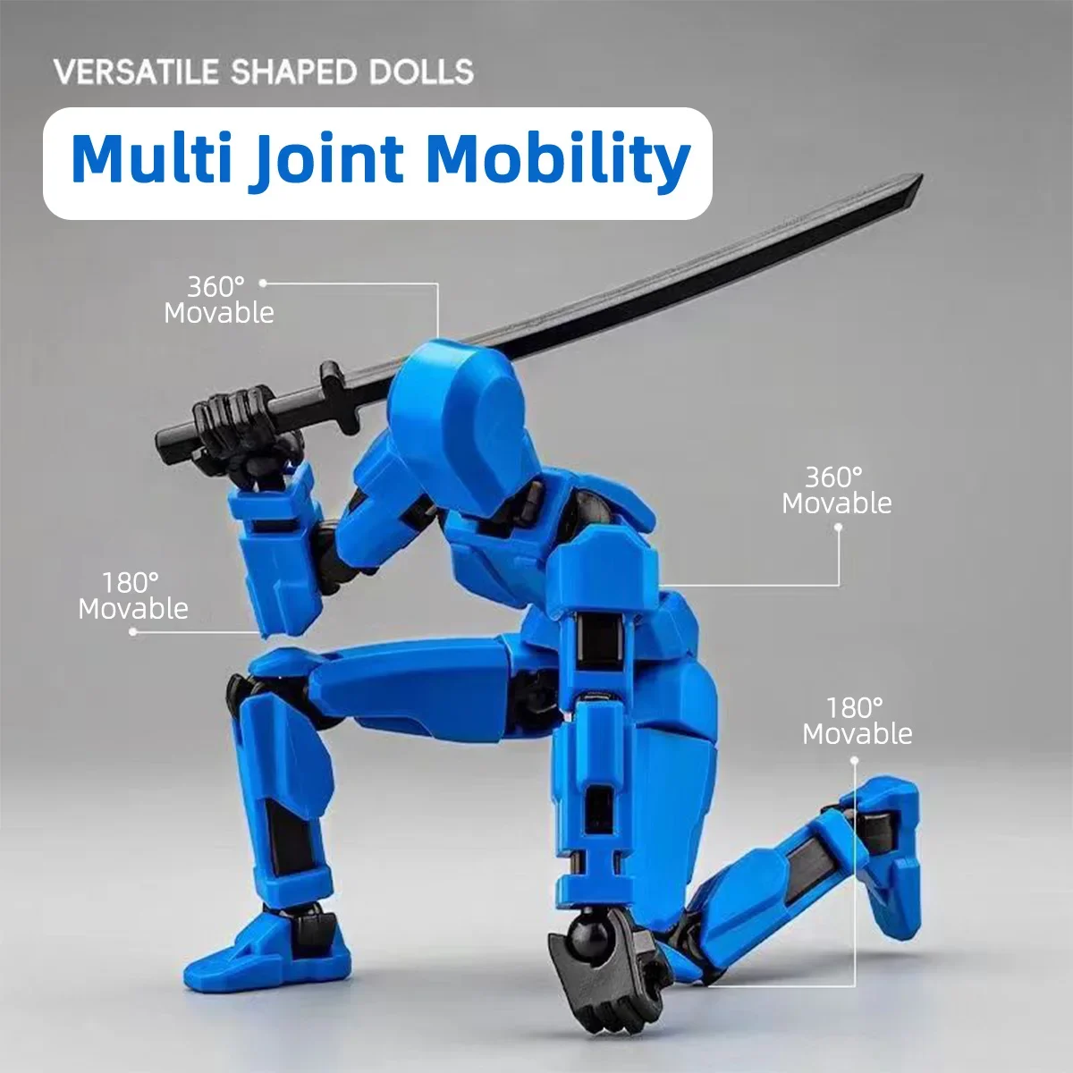 JOYORA Luminous Titan 13 Action Figures T13 Figure 3D Printed Multi-Jointed Movable Lucky 13 Action Figure Nova Figure Dummy