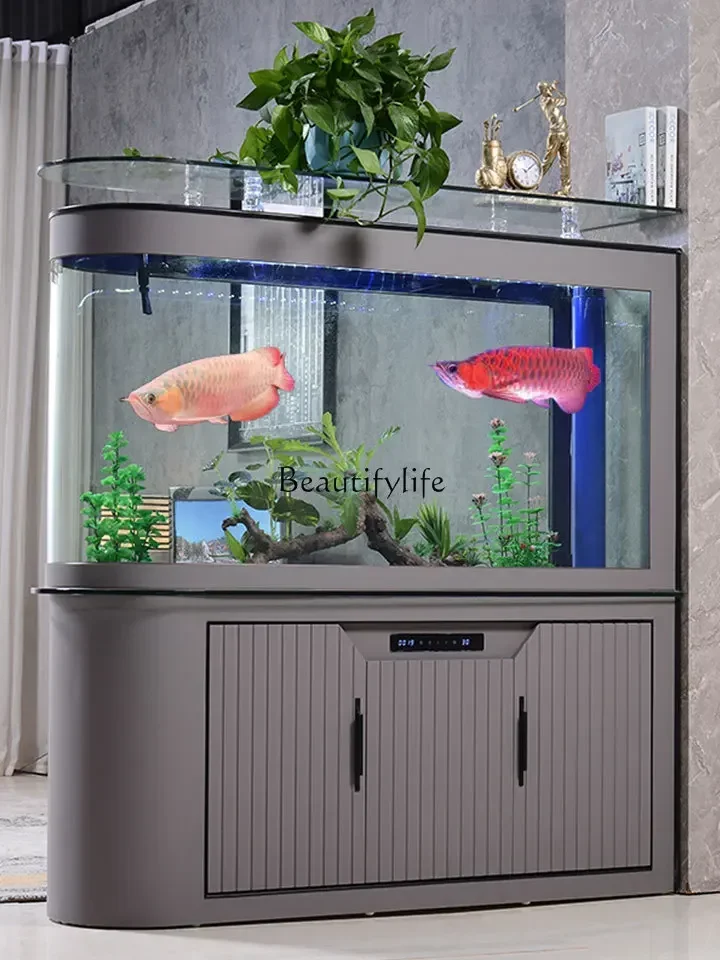 

Large Change Water Glass Aquarium Household Screen Hallway Hallway Bottom Filter