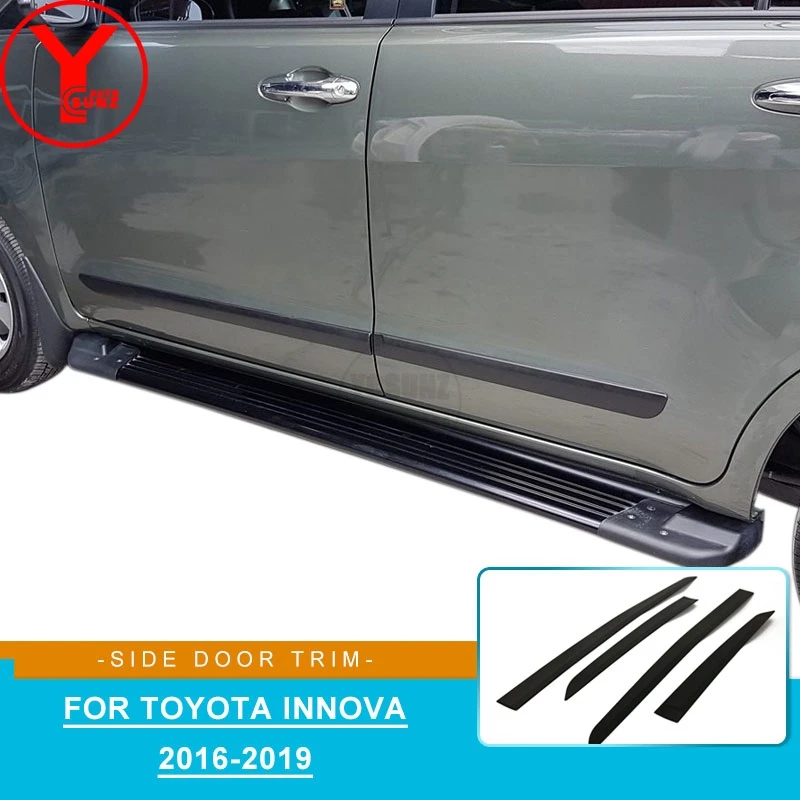 

Black Side Door Trim For Toyota Innova Kijang 2016 2017 2018 2019 Accessories Car Styling Moulding Body Cladding Car Body Strip