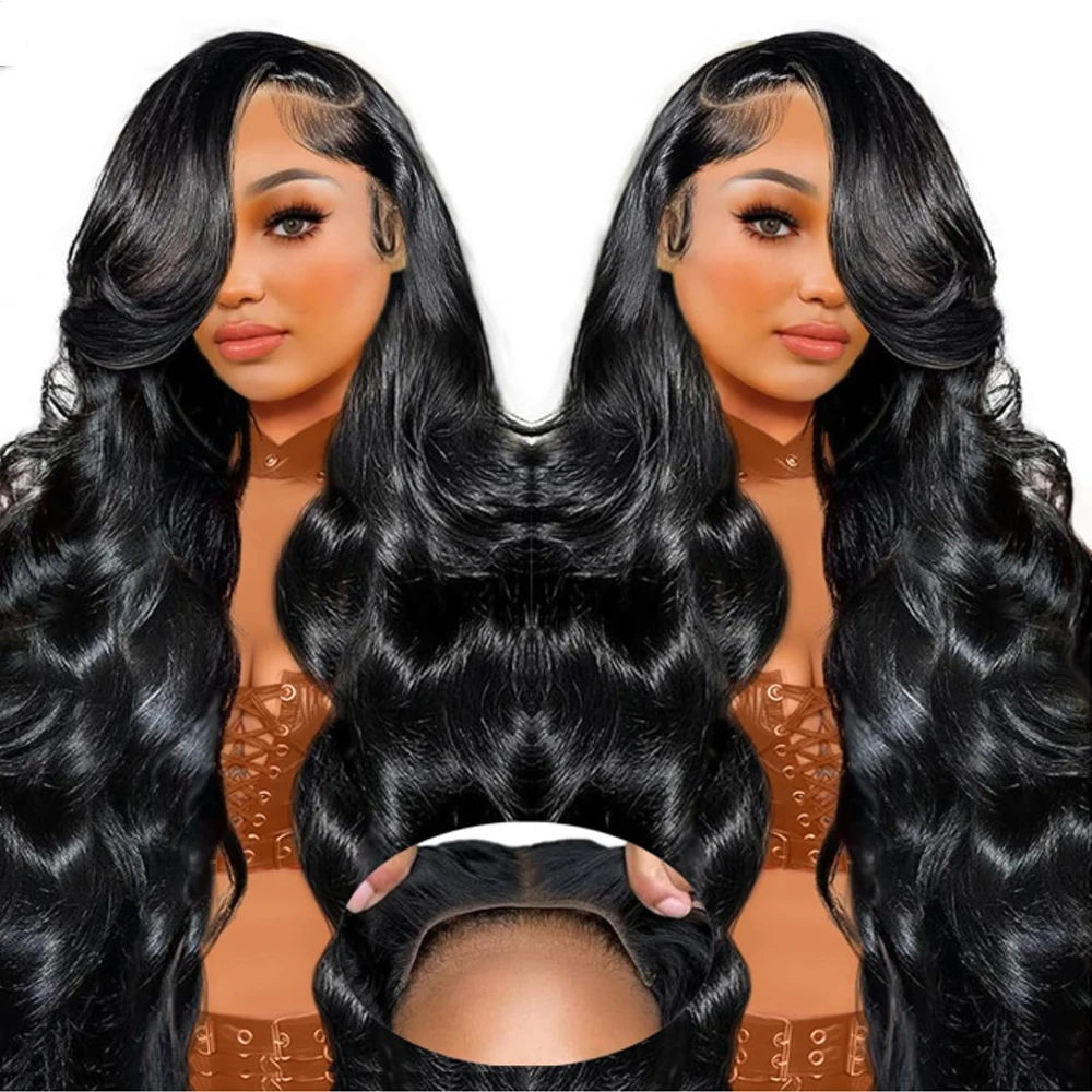 

Накладные парики из натуральных волос Body Wave 30-40 дюймов, 13x6, с прозрачным HD-кружевом 13x4, 200% плотность, предварительно выщипанные