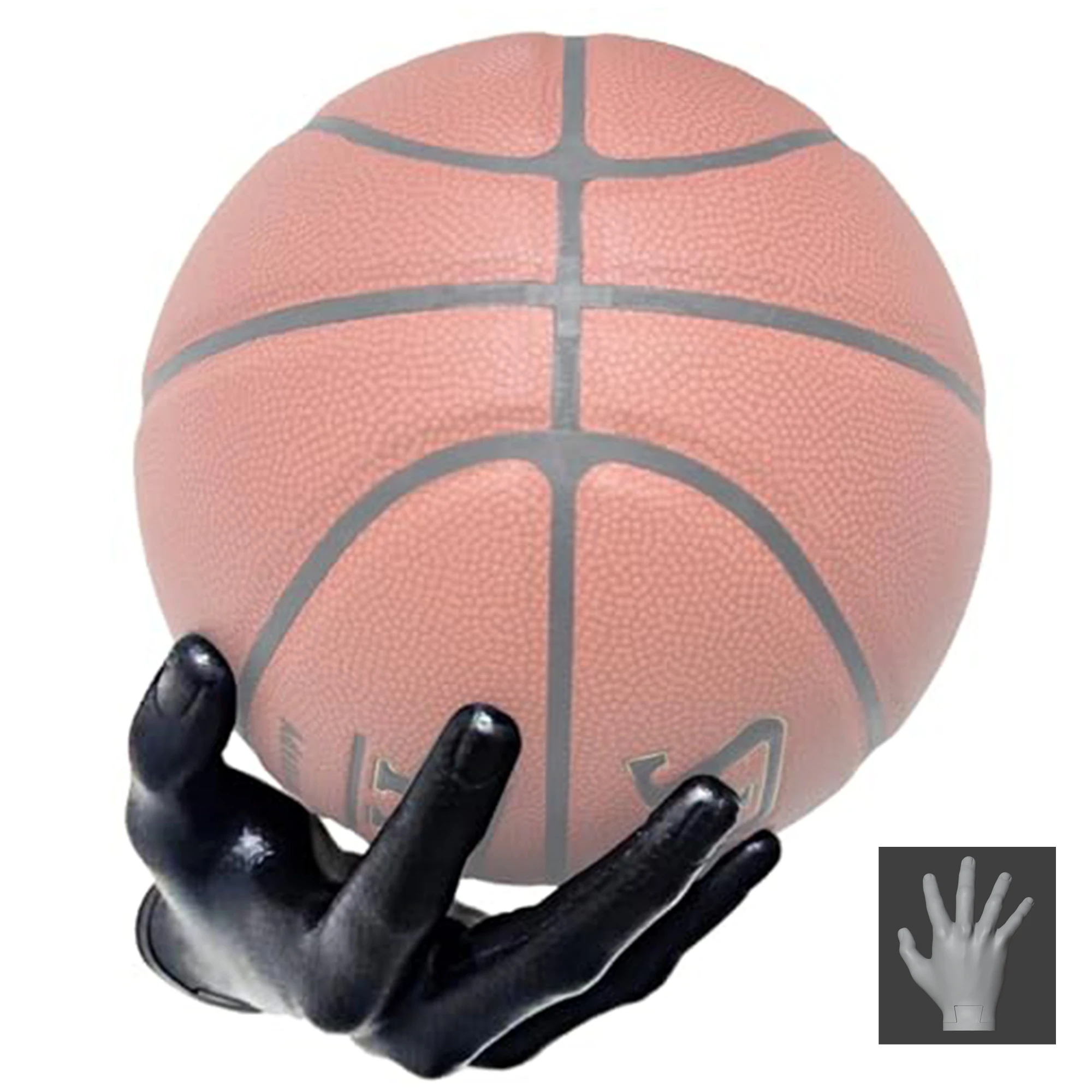 

Basketball Holder, Hand Sculpture Ball Holder Wall Mount Art Decor Stand Basketball Storage Organizer Display Case Gifts for Men
