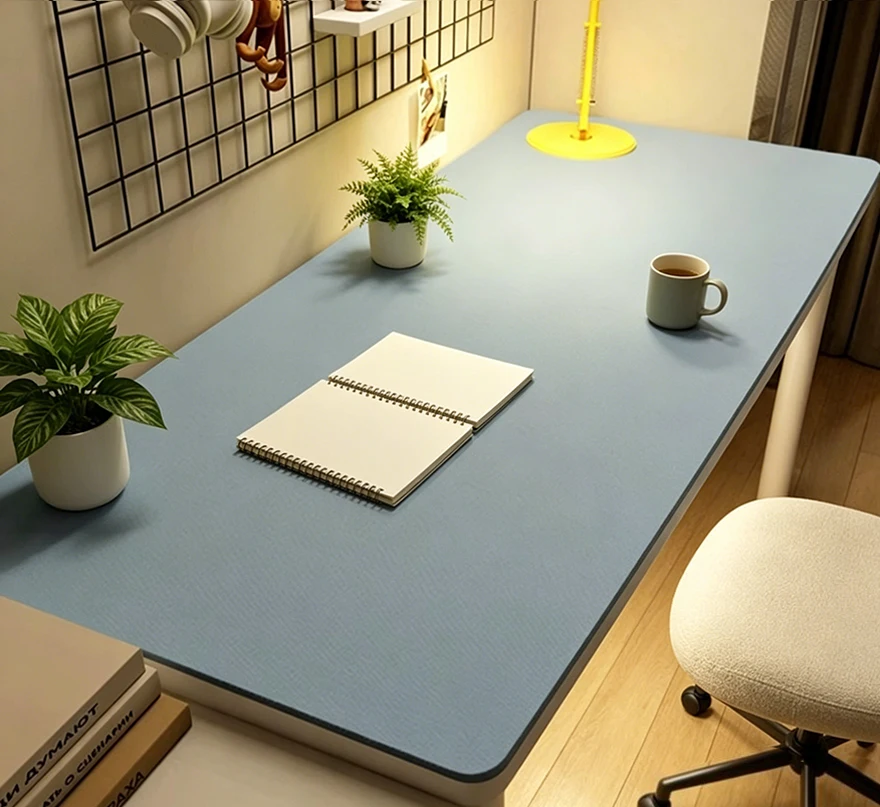 Leicht zu Reinigender Tischschutz Wasserdichter Teeuntersetzer Große Schreibtischunterlage Rutschfeste Gamer-Tastatur-Mausmatte Leder-Tischdecke für Zuhause