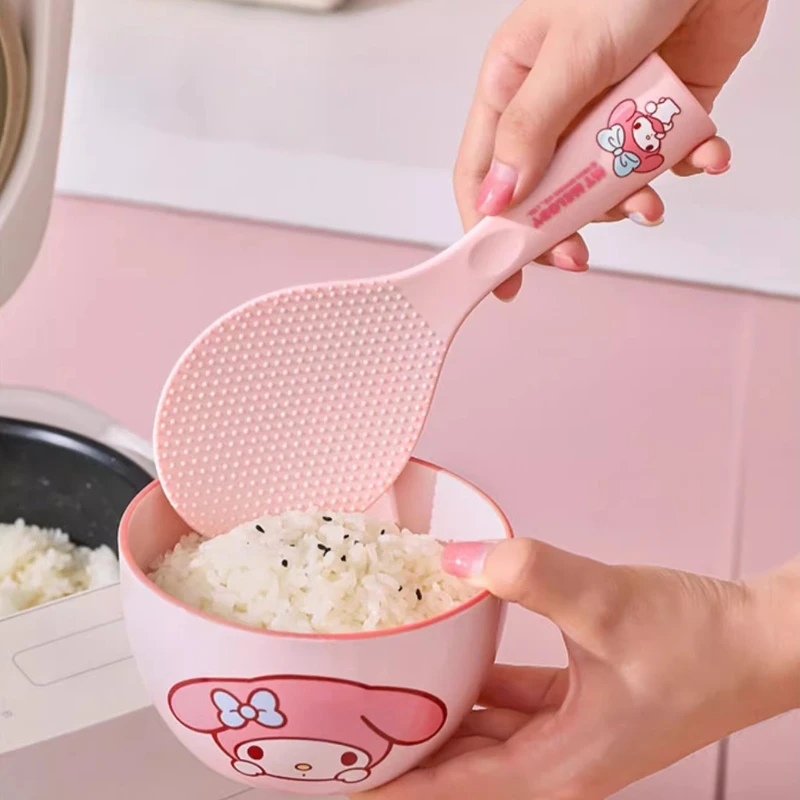 

Cartoon Pattern My Melody Plastic Large Rice Spoon Kitchen Tool Electric Rice Cooker Parts Cinnamoroll Non-Stick Vertical Spoon