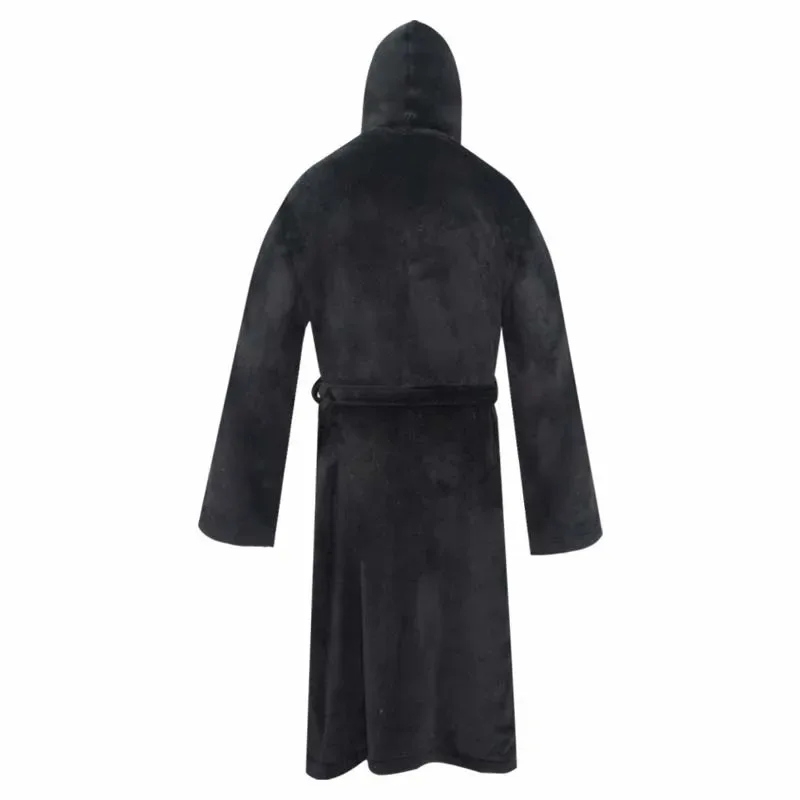 Star and Wars Bathrobe Jedi Adult Flannel Bathrobe Robes with Hooded Thick Dressing Gown Halloween Cosplay Costume for Men Sleep