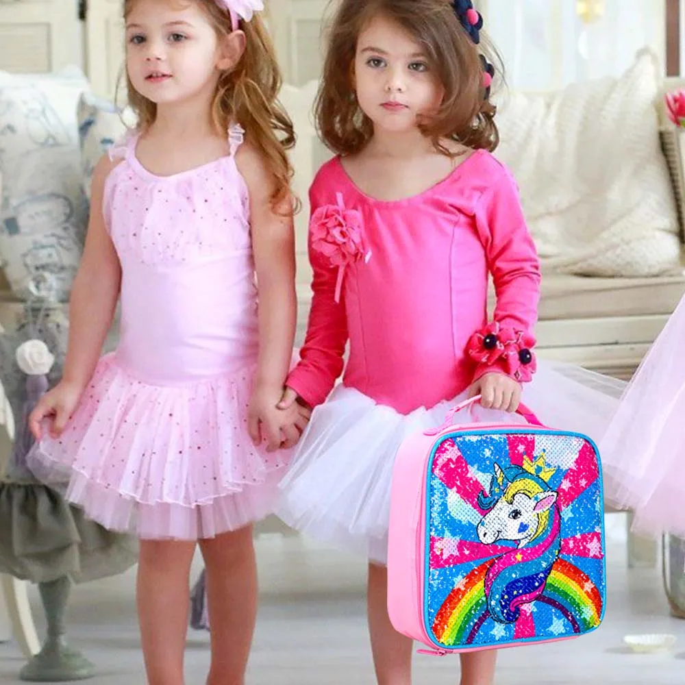 3PCS Unicorn Backpack for Girls 16\