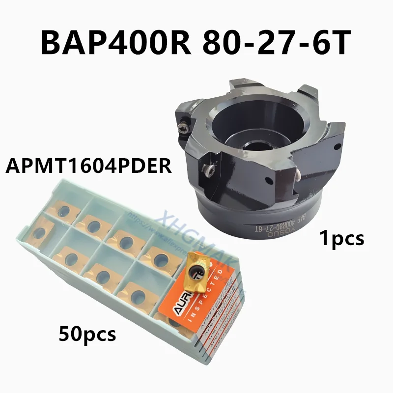 BAP400R 80-27-6T degree Cutter Head CNC Milling Discs Machine Tool Milling Machine Knife Insert APMT1604PDER APMT1604