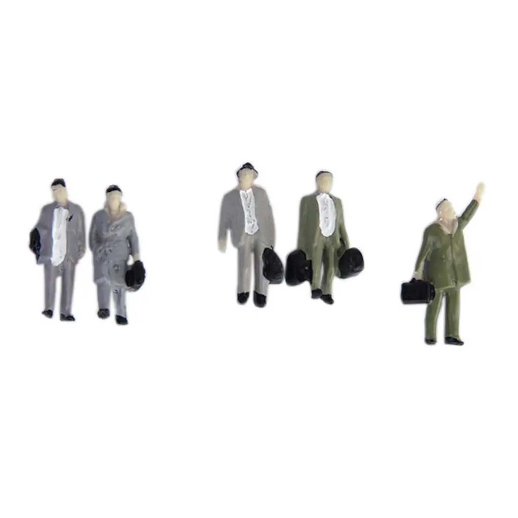 

Pack of 24 1/87 Plastic Painted Model Figures for Landscape Layout
