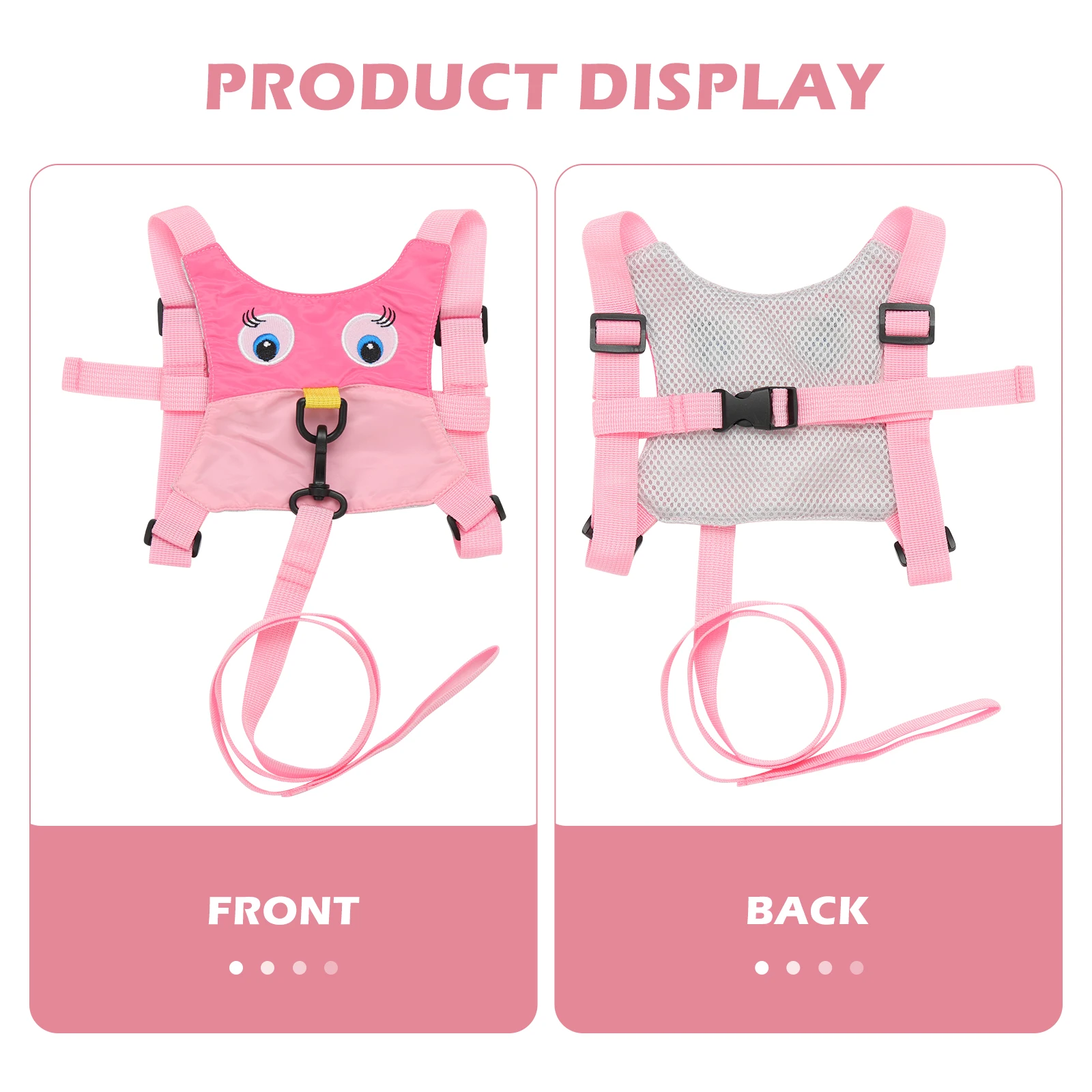 

1 Set Cartoon Leash Harness Toddler Safety Traction Rope Adjustable Lightweight Anti Harness For Park Bathroom