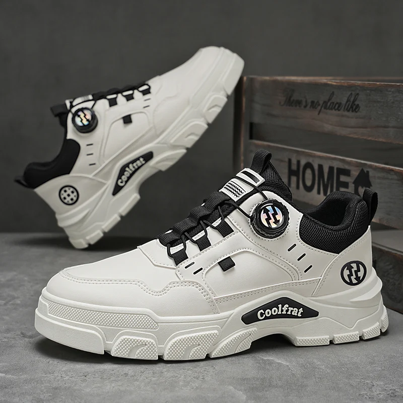 Autumn New Men's Breathable Work Wear-resistant Shoes Trendy and Versatile Boots Men's Thick Soled Labor Protection Sports Shoes