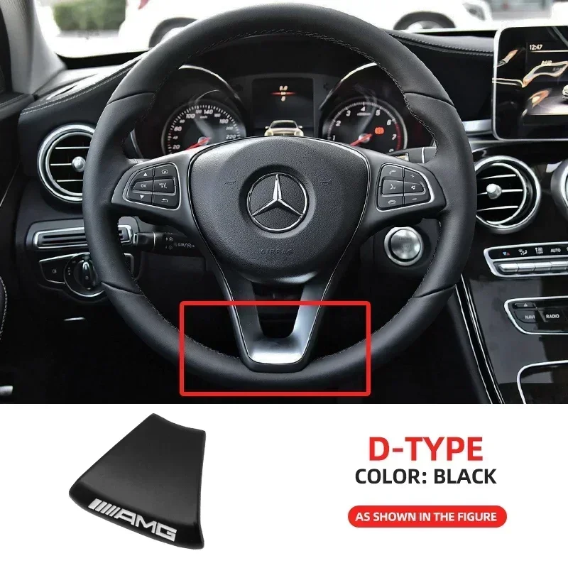 ل AMG شعار عجلة القيادة ملصق شعار السيارة غطاء الداخلية ملصق مائي ل AMG مرسيدس بنز GLC GLA W204 W205 W212 W213