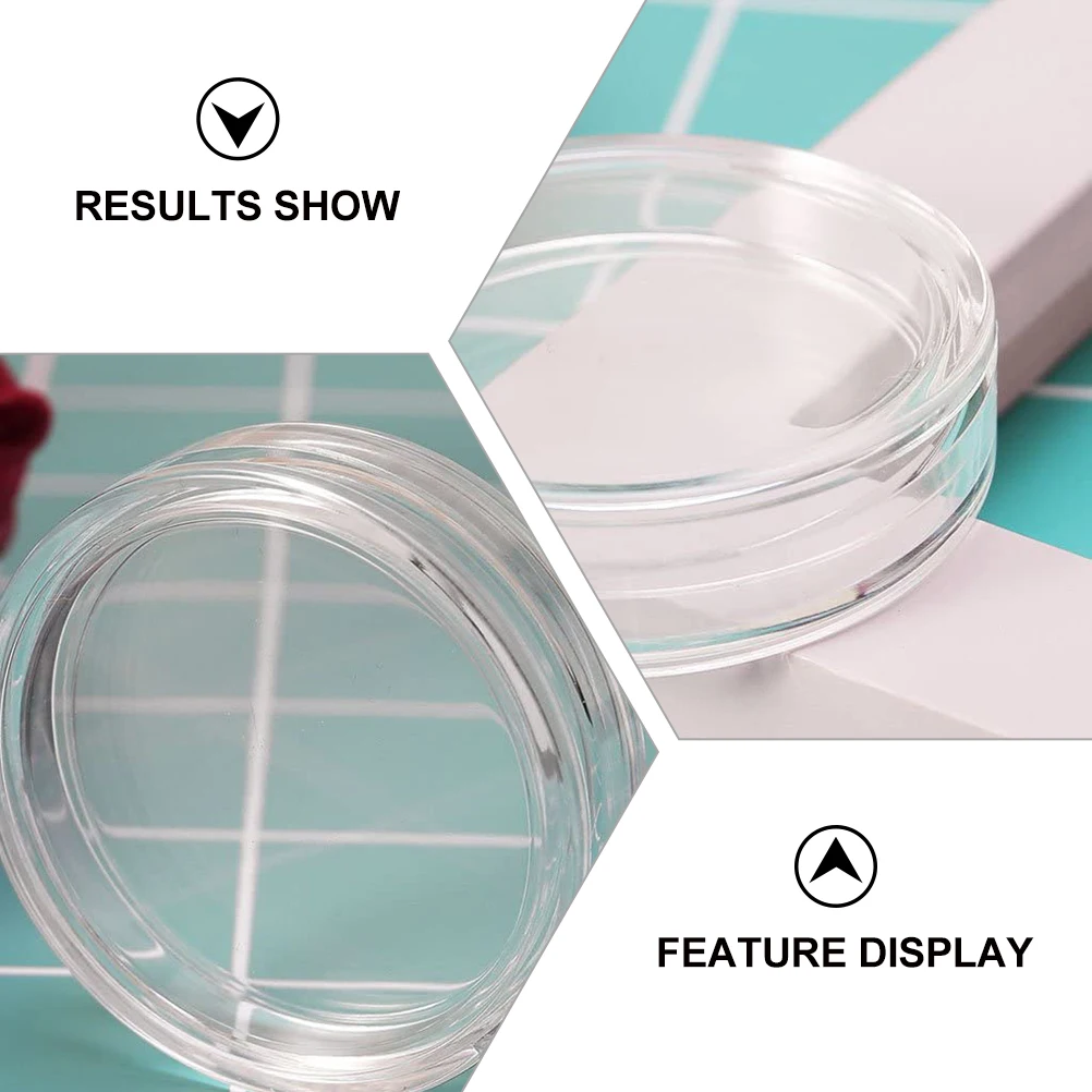 20pcs Acrylic Holders Transparent Boxes Collection Display Dust-Proof Protective Open Practical Organizer Delicate