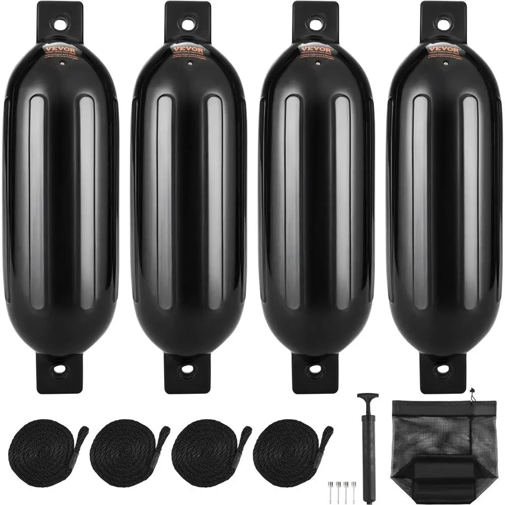 

Boat Fenders, 5.5" x 20" Boat Bumpers for docking , Inflatable Ribbed Fender with Center Holes, for marine Boat Dock Fender