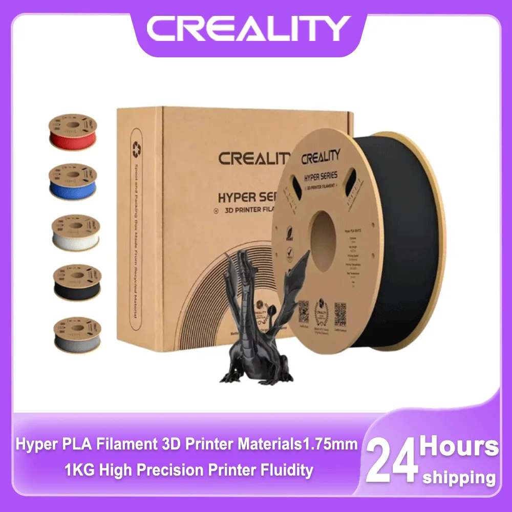 

CREALITY Hyper PLA Filament Материалы для 3D-принтеров Серия 1,75 мм 1 кг Высокоточный принтер Жидкость Быстрое охлаждение Производство