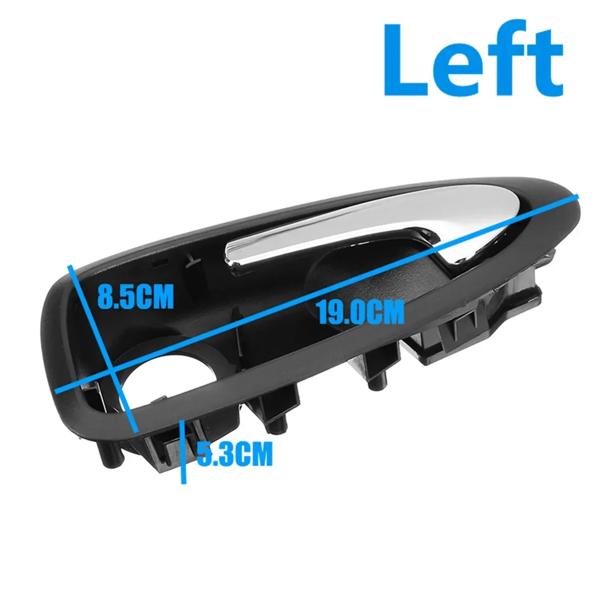 Black Front Left/Right Car Interior Door Handles ABS Auto Inner Door Handles for SEAT Ibiza 2009-2012 6J0837113A GW / 6J1837114A