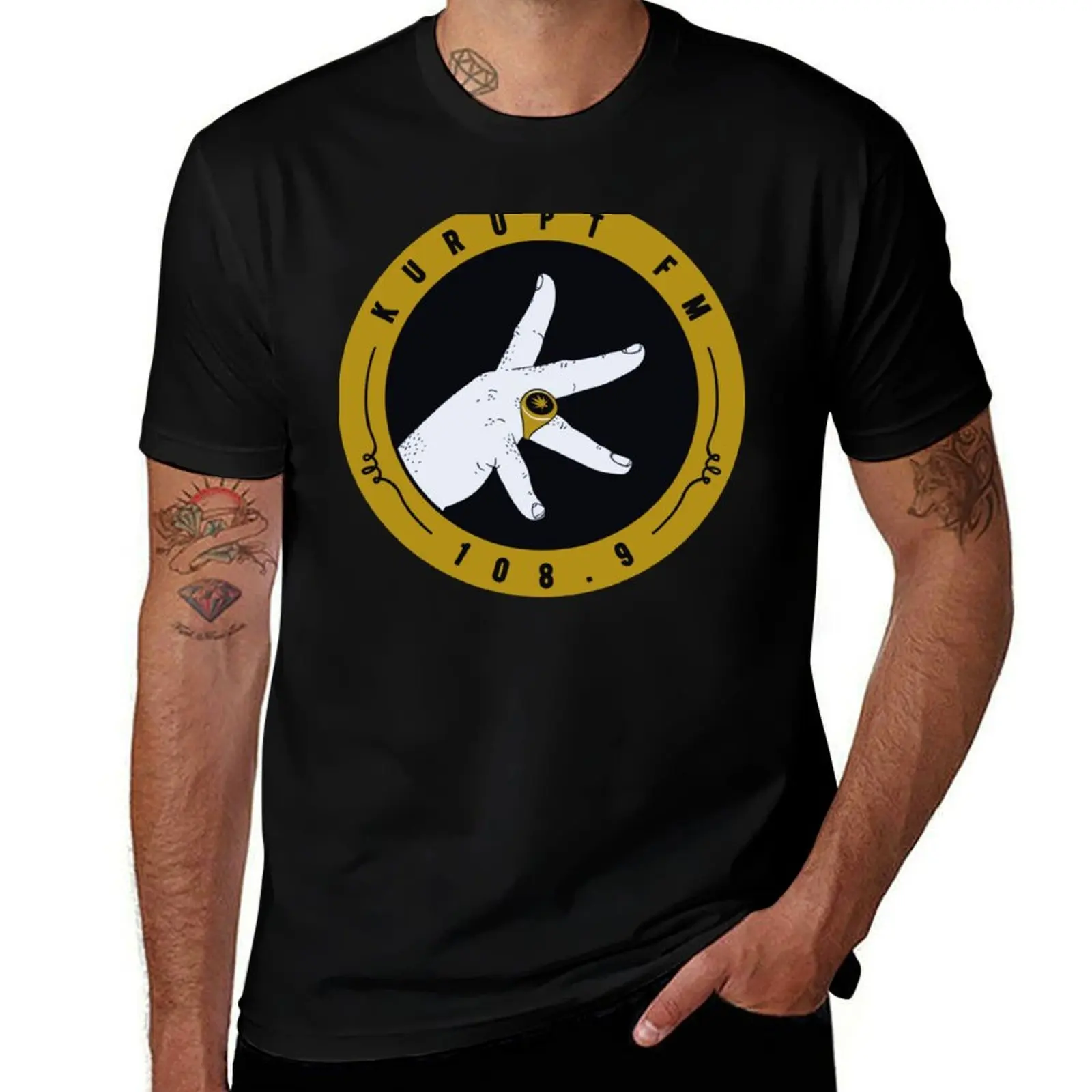 Kurupt Fm logo as seen on People just do nothing T-Shirt T-Shirt plain tshirts personalised oversized mens clothing