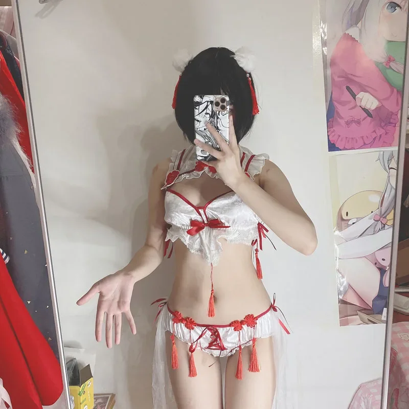 女性のためのアニメコスプレランジェリーセット,セクシーなメイドの衣装,レトロでかわいいスリープトップス,悪魔,ゴシック,パンク,カワイイ