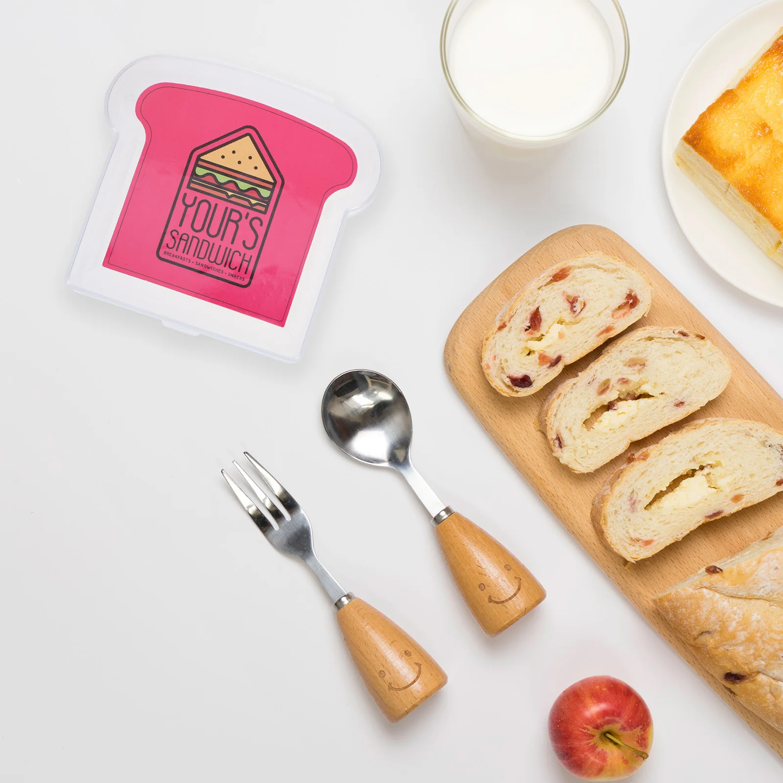 

1pc Bread Box Sandwich Container Pp Lightweight Storage Case For Kitchen Home Bakery Sealable Food Containers With Lid