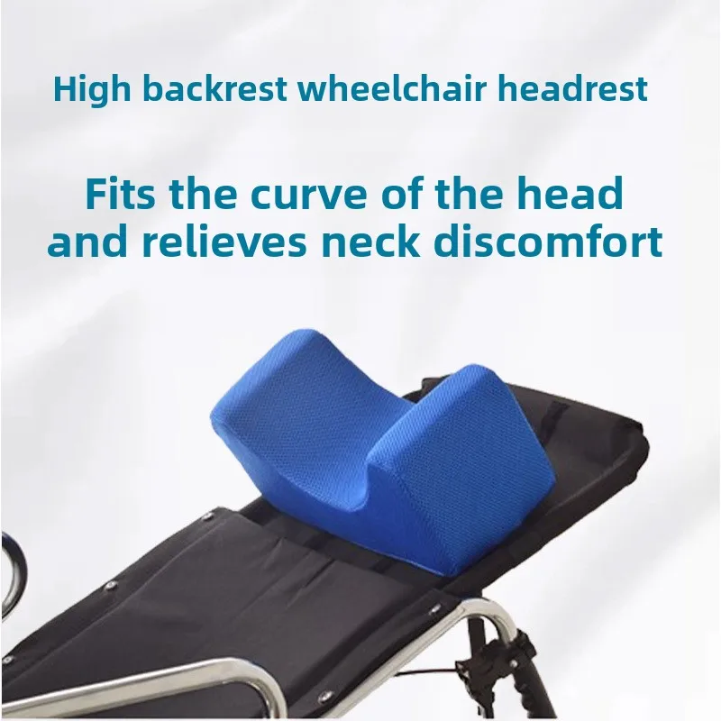 

High Backrest Wheelchair Pillow Small Headrest Adjustable Angle Wheelchair Accessories Soft Sponge Breathable Fixed Pillow
